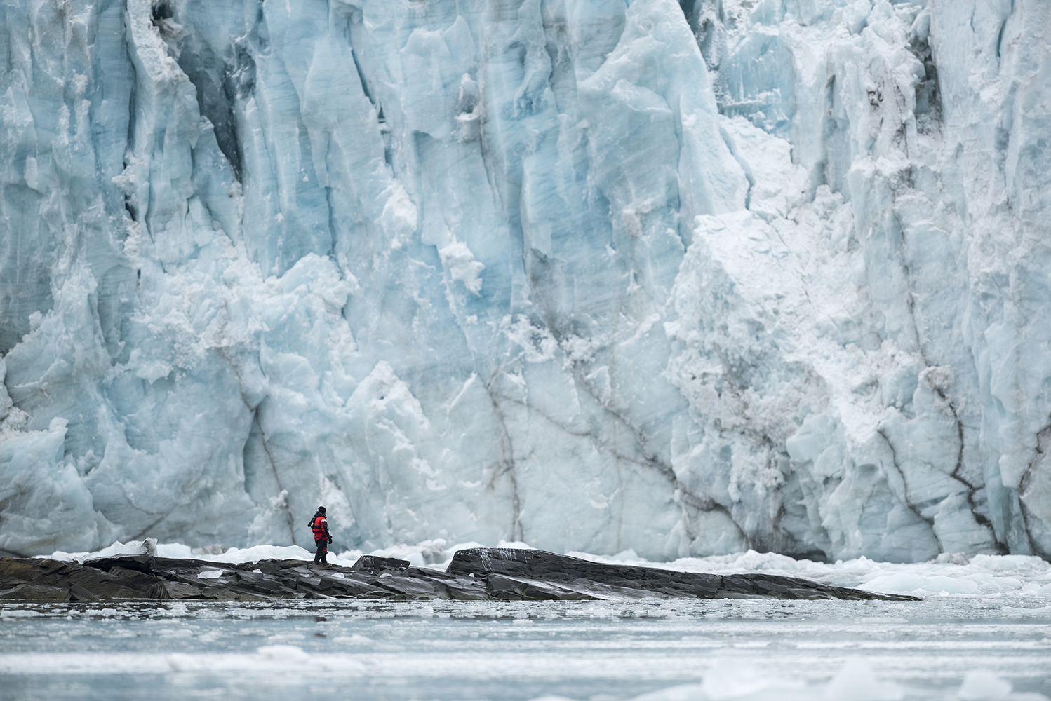 Climate commissioner Yeb Sano visiting retreating glaciers on Svalbard