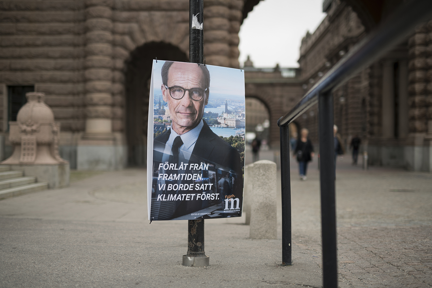 Art direction and manipulation of images for fake election posters of the eight parliamentary parties in Sweden before the election in September 2018. The party leaders where made to look older and apologised from the future, that they didn't act earlier with the climate issues before it was too late. The images were printed as usual election posters and deployed in Stockholm the week before the election.